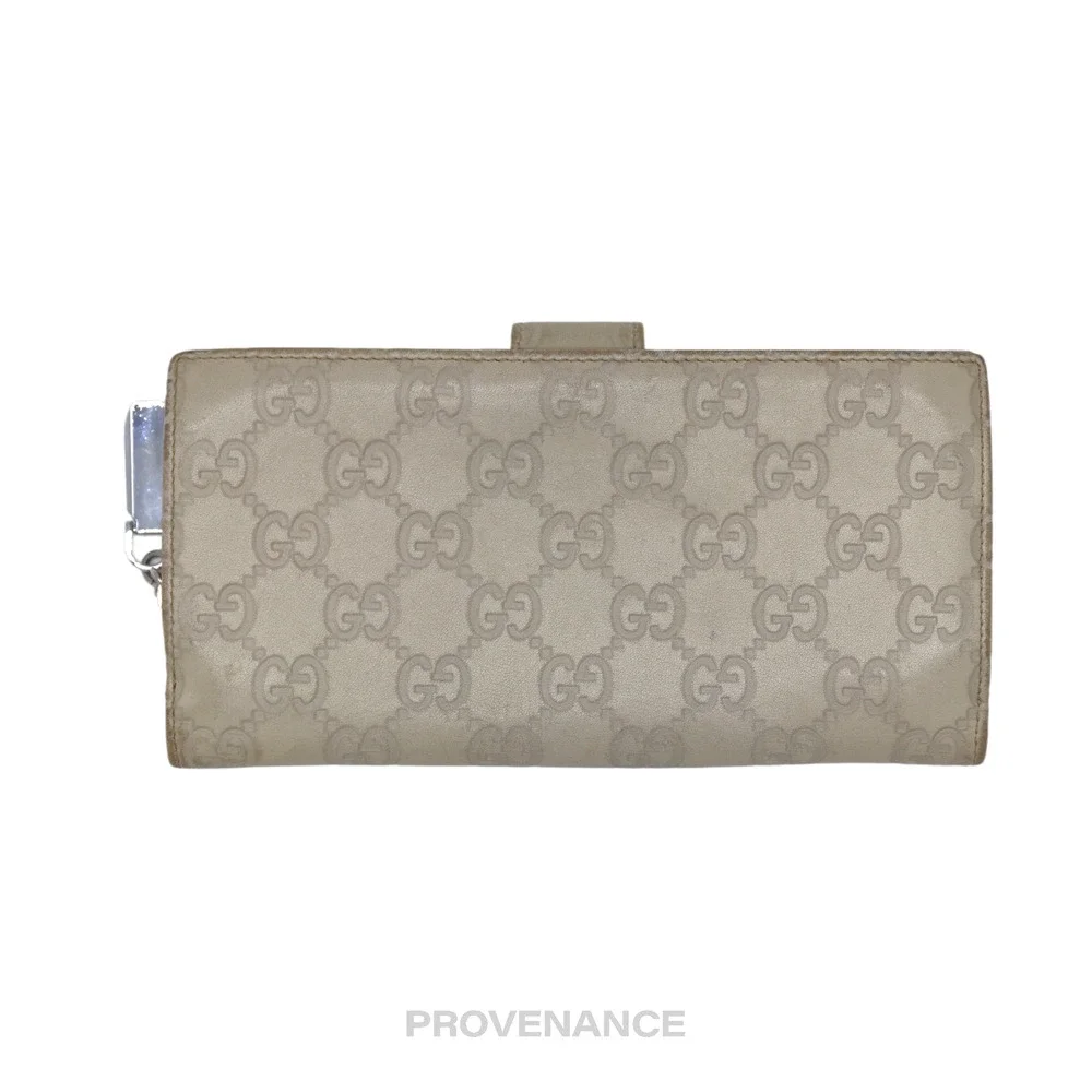 🔴 Gucci Long Wallet - GG Guccisima Chalk Leather - Picture 2 of 10